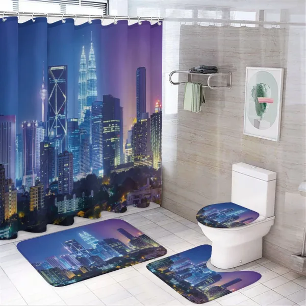 Cityscape Kuala on a shower curtain