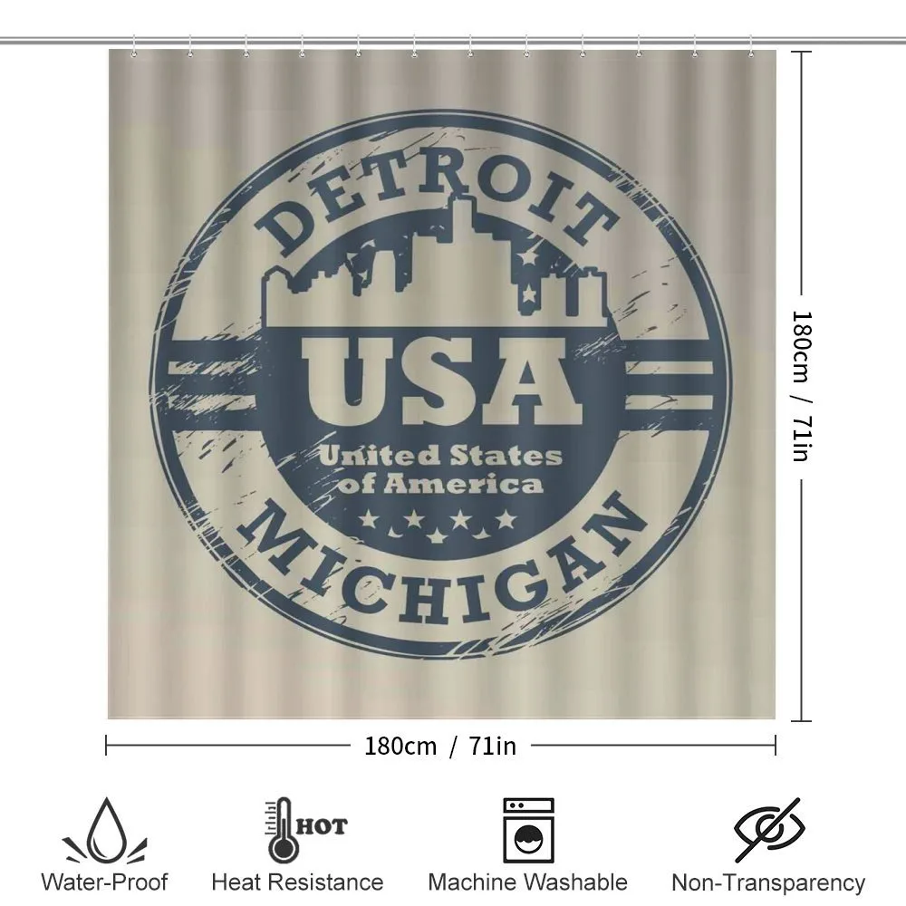 Detroit Michigan Stamp — Detail 2