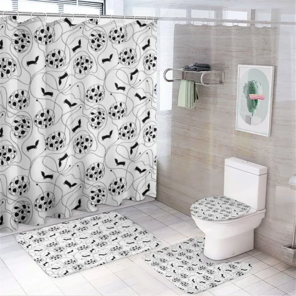 Doodle Style Circles on a shower curtain