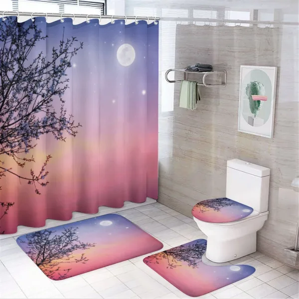 Dreamy Sky Spring Tree on a shower curtain