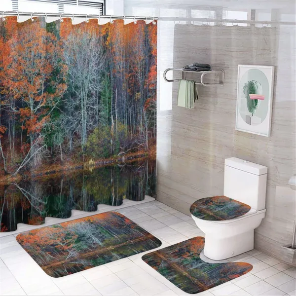 Forest River Autumn on a shower curtain