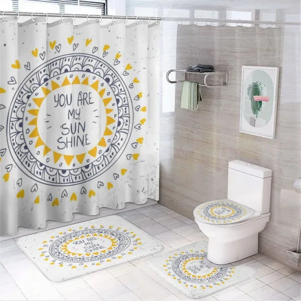 Hearts Grunge on a shower curtain