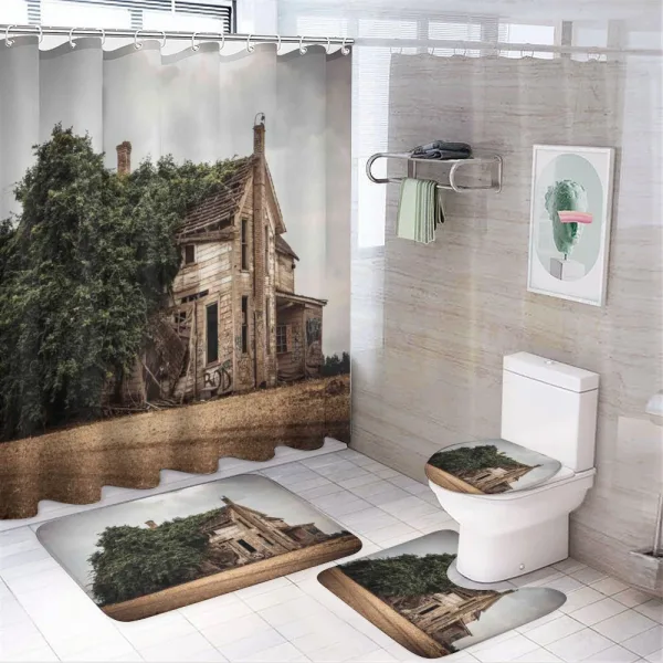 House Rural Ivy on a shower curtain