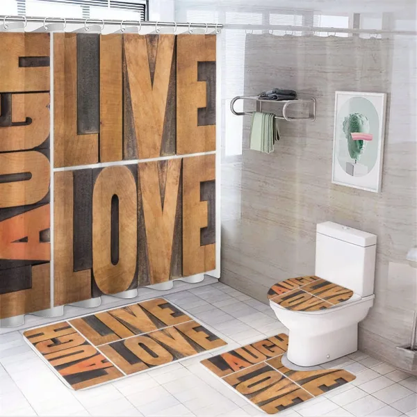 Life Message on a shower curtain