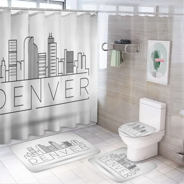 Modern Design Apartments on a shower curtain