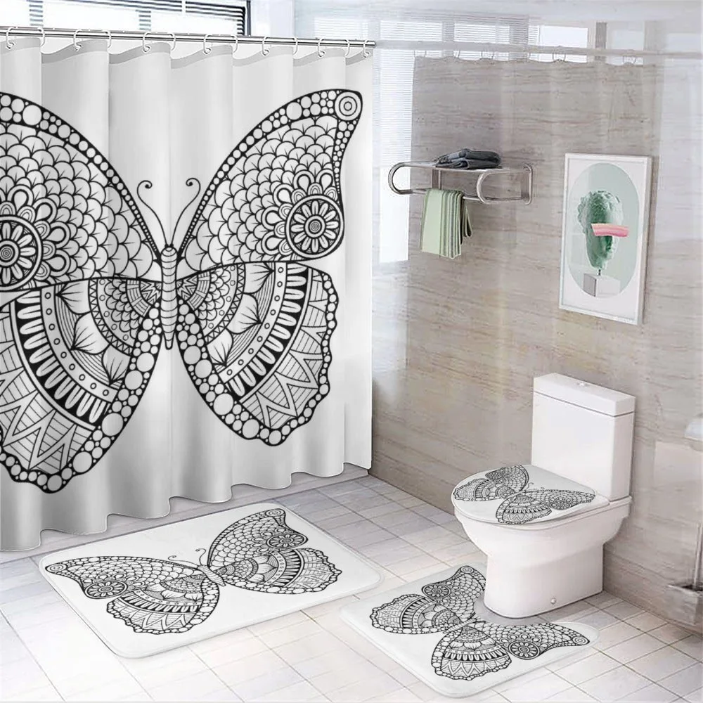 Monochrome Butterfly Graphic — Your design