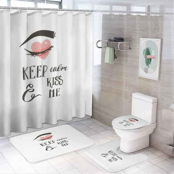 Popular Phrase on a shower curtain