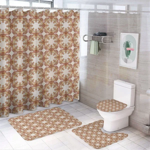 Royal Floral Motifs on a shower curtain