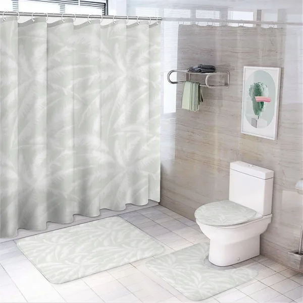 Sketchy Palm Jungle on a shower curtain