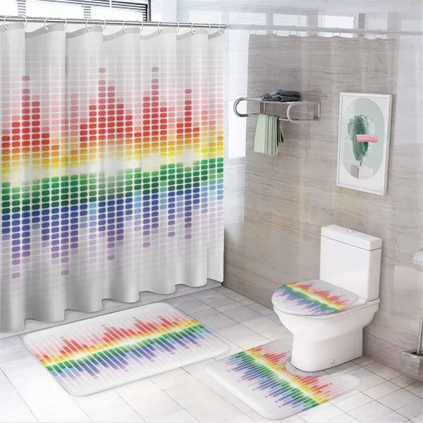 Vibrant Colors Club Disco on a shower curtain