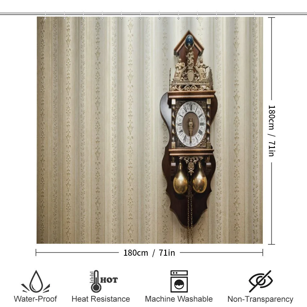 Wood Wall Carving Clock — Detail 2