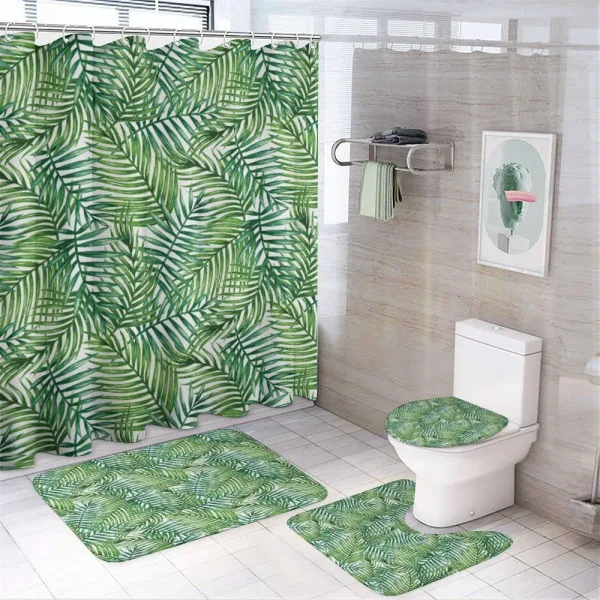 Botanical Wild Palm Trees on a shower curtain