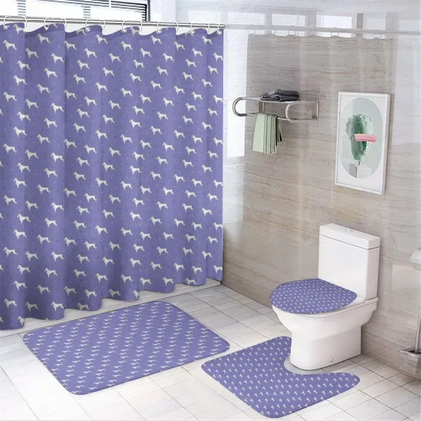 Cartoon Canine Animals on a shower curtain