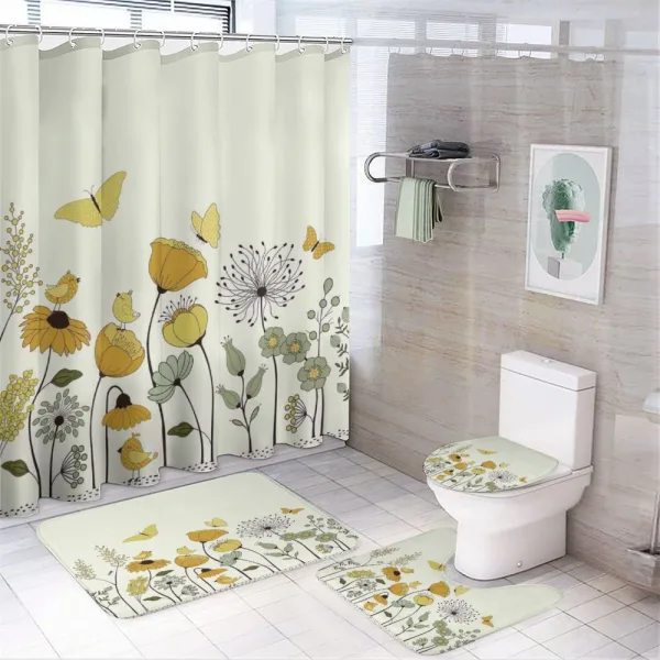 Dot Winged Butterflies on a shower curtain