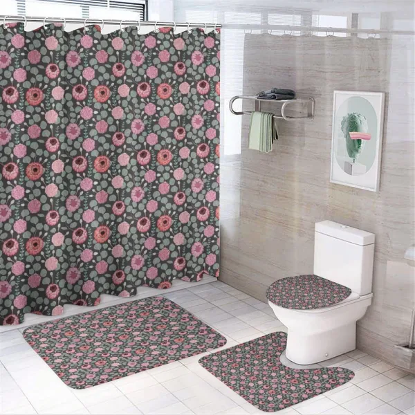Exotic Floral Pattern on a shower curtain