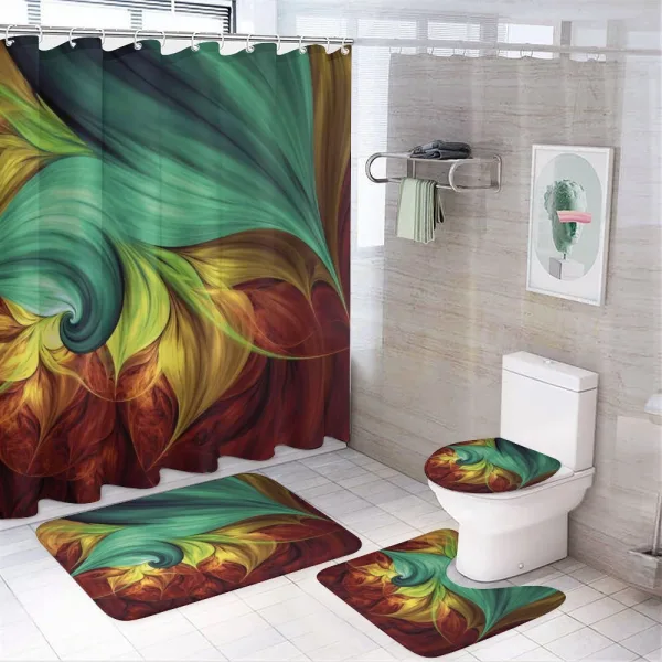 Fluid Colors on a shower curtain