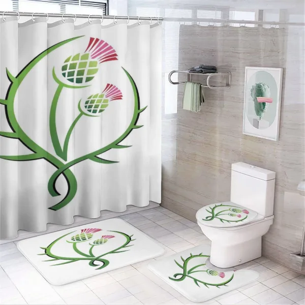 Graphic Flower on a shower curtain