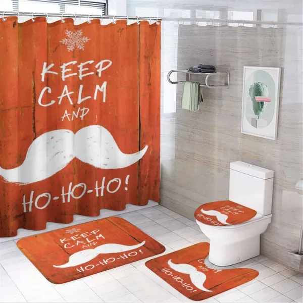 Keep Calm Humor Words on a shower curtain