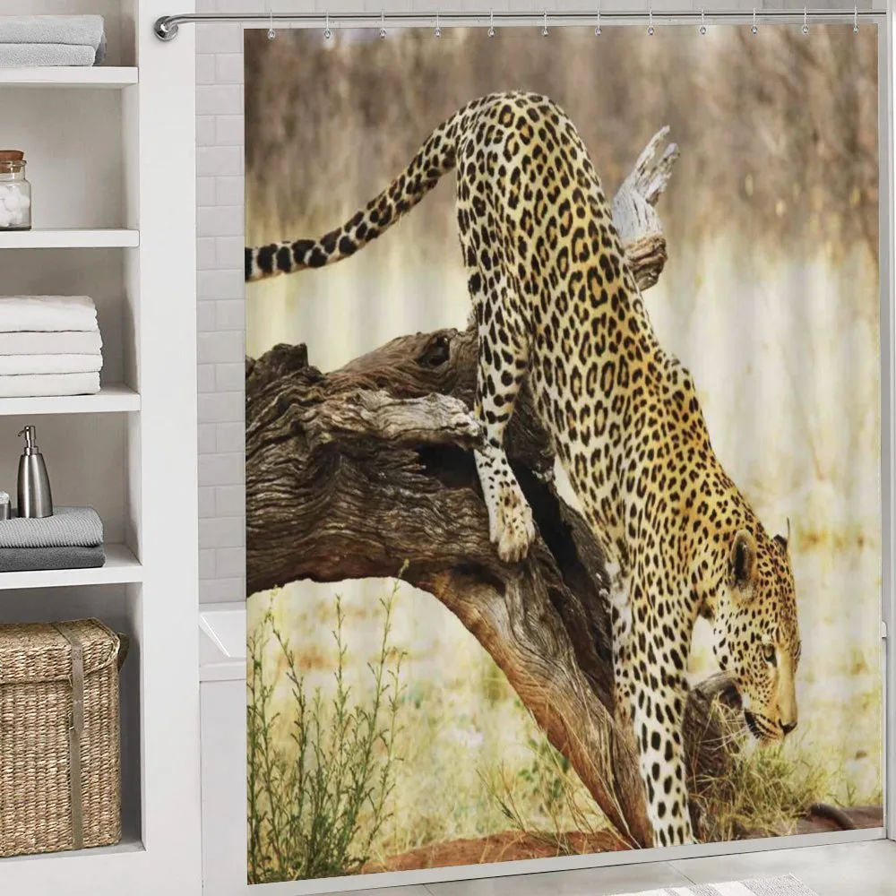 Leopard Wild Cat on Tree — Detail 4