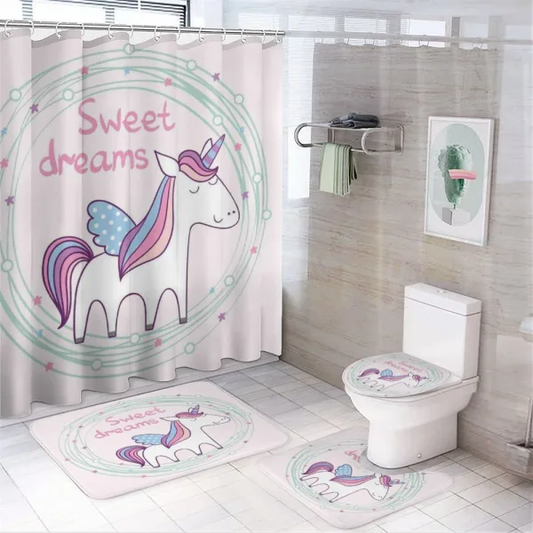 Magic Unicorn on a shower curtain