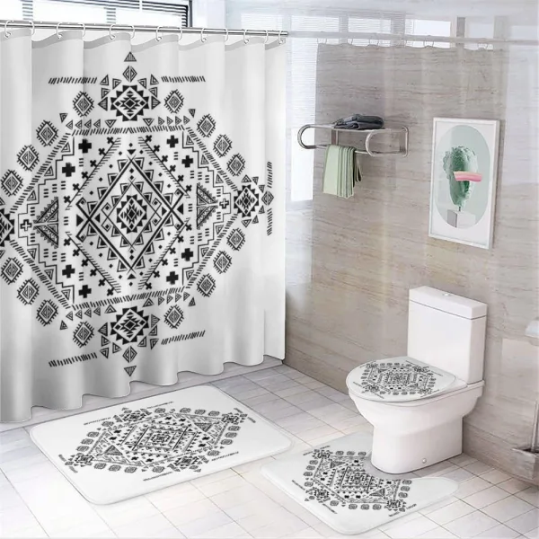Maya Patterns on a shower curtain