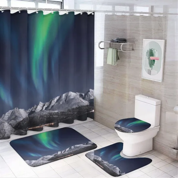 Northern Night Norway Solar on a shower curtain