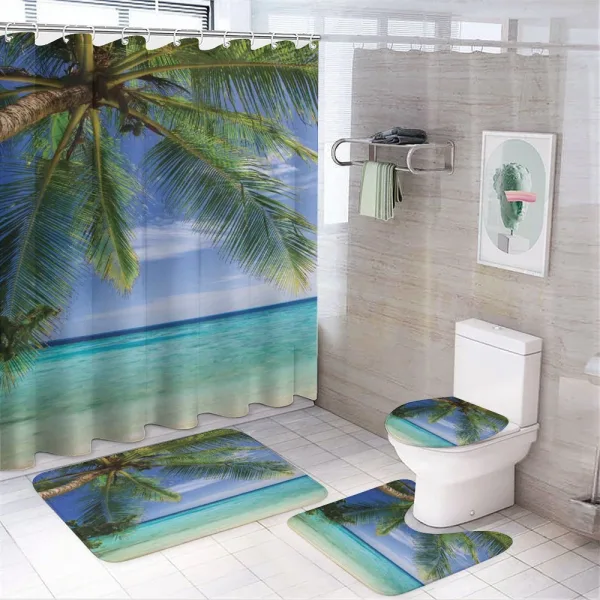 Paradise View Maldives on a shower curtain