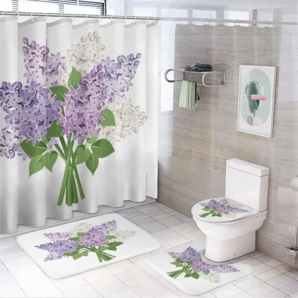 Posy of Meadow Flowers on a shower curtain