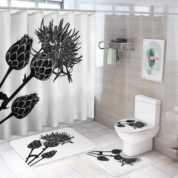 Thorny Plants Healthy on a shower curtain