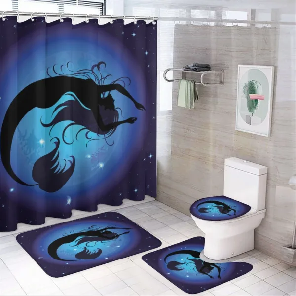 Aquatic Girl Mermaid on a shower curtain