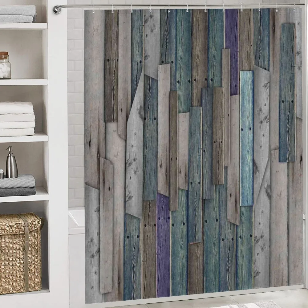 Blue Grey Planks Grunge — Detail 4