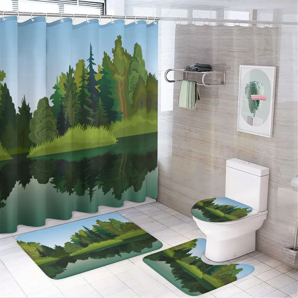 Calm Trees on Pure Lake — Your design
