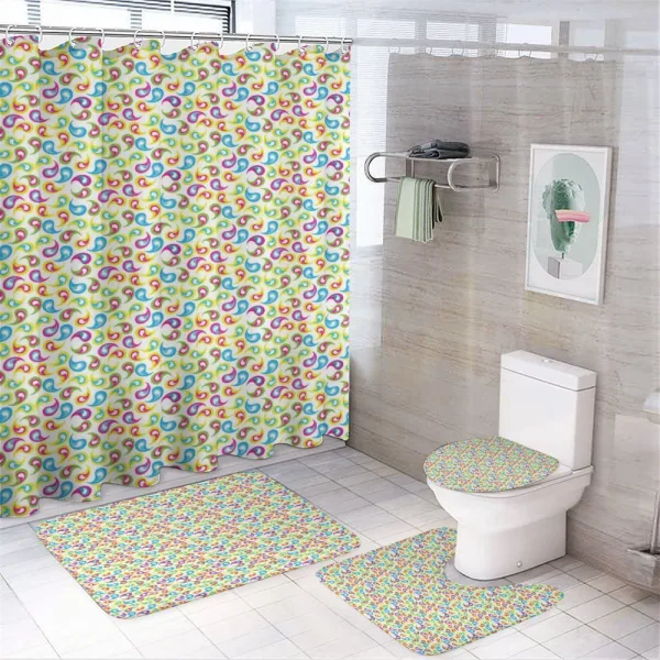 Colorful Persian Motifs on a shower curtain