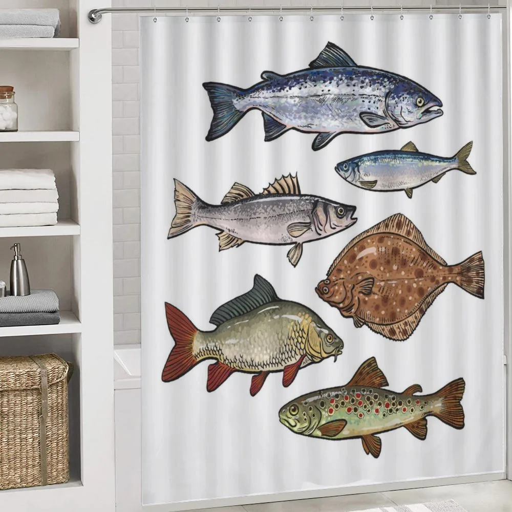 Drawn Various Species of Fish — Detail 4