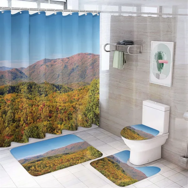 Fall Colors Woodland on a shower curtain
