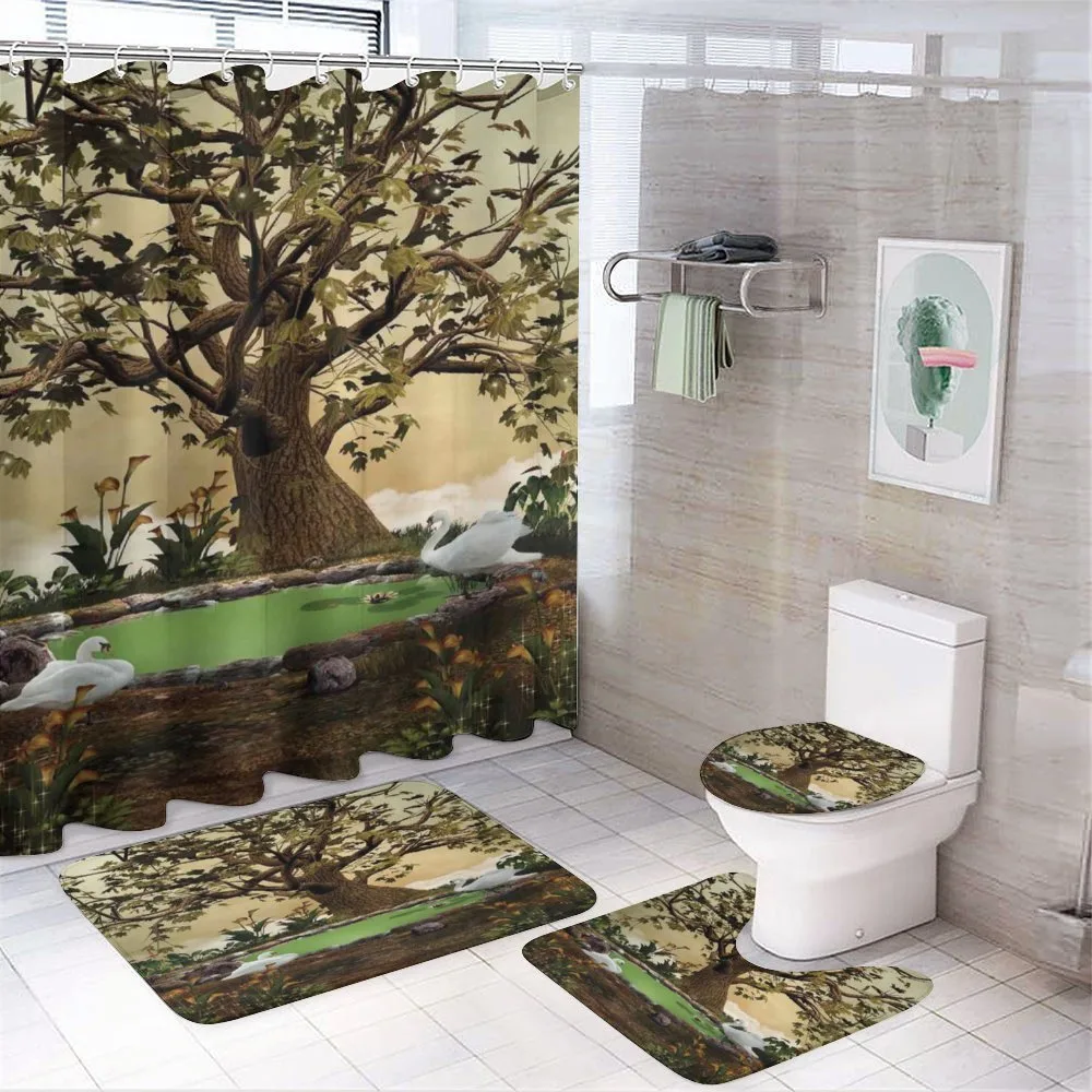 Forest Tree Pond and Swans — Your design