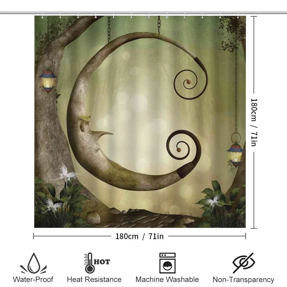 Hanging Wooden Crescent — Detail 2