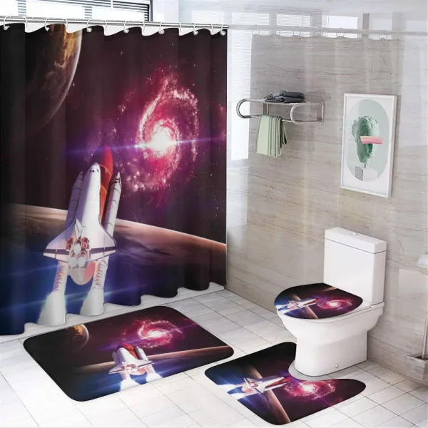 Milky Way Galactic Theme on a shower curtain