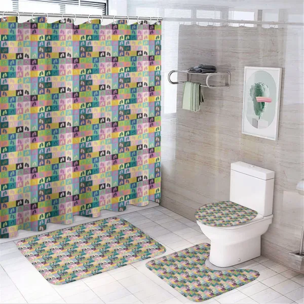 Multi Formed Pairs on a shower curtain