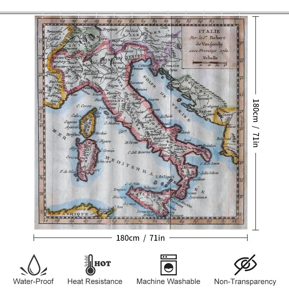 Old Italy Map — Detail 2