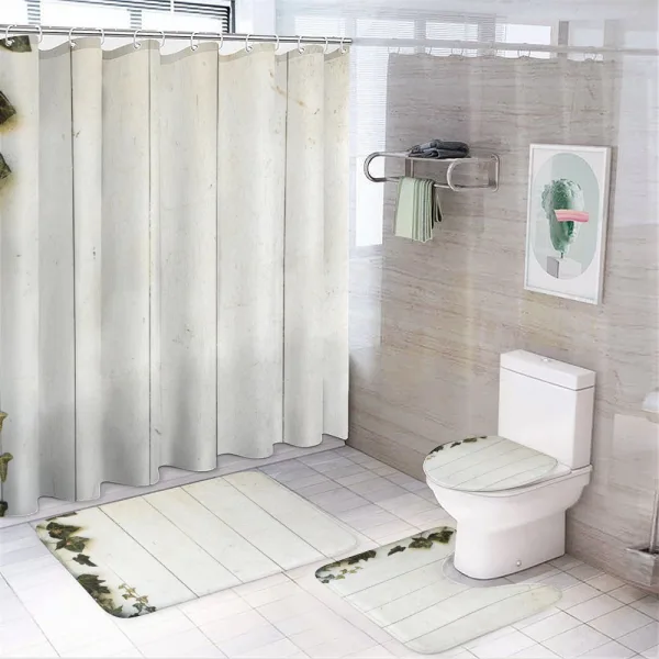 Pastel Retro Foliage on a shower curtain