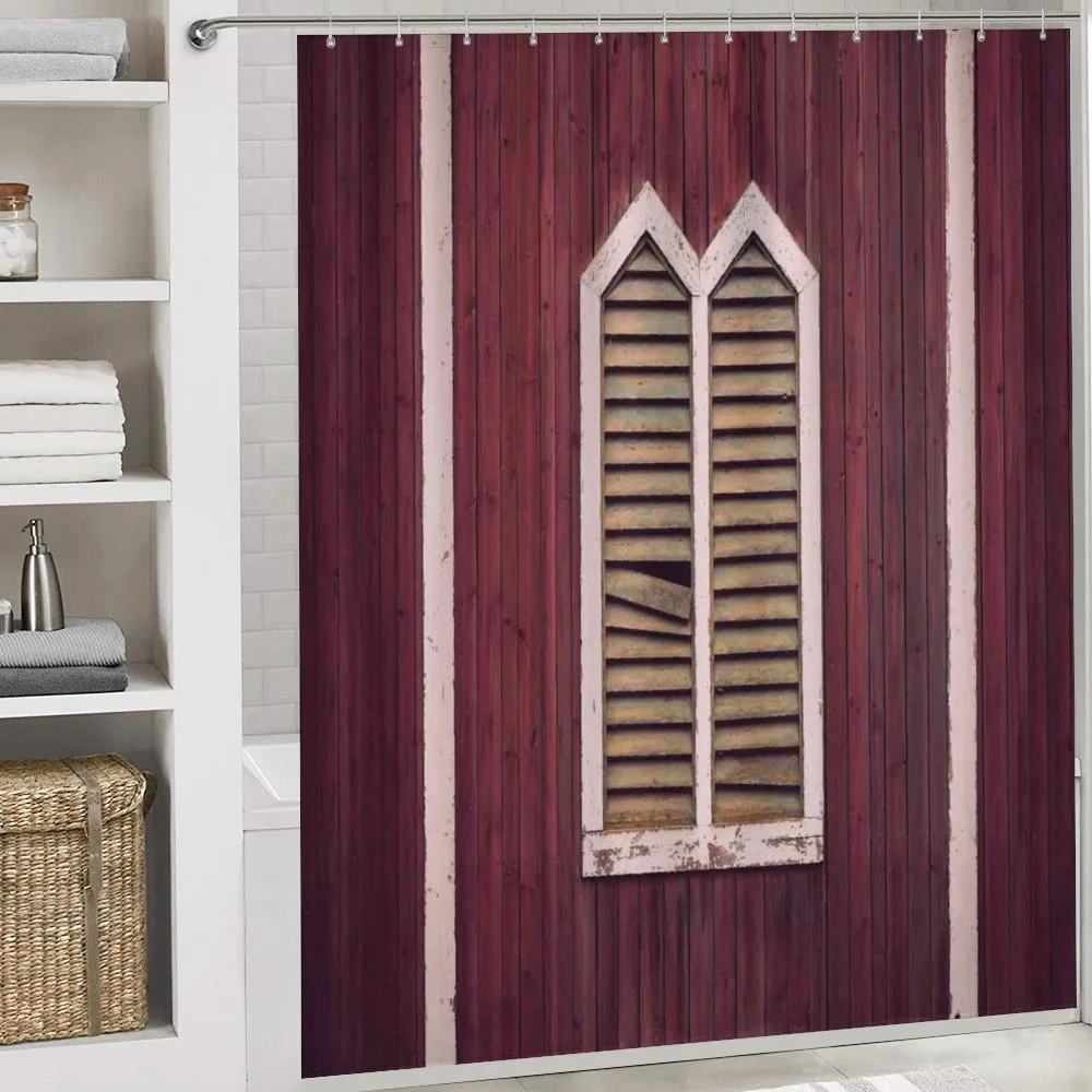 Retro Burgundy Shutters — Detail 4