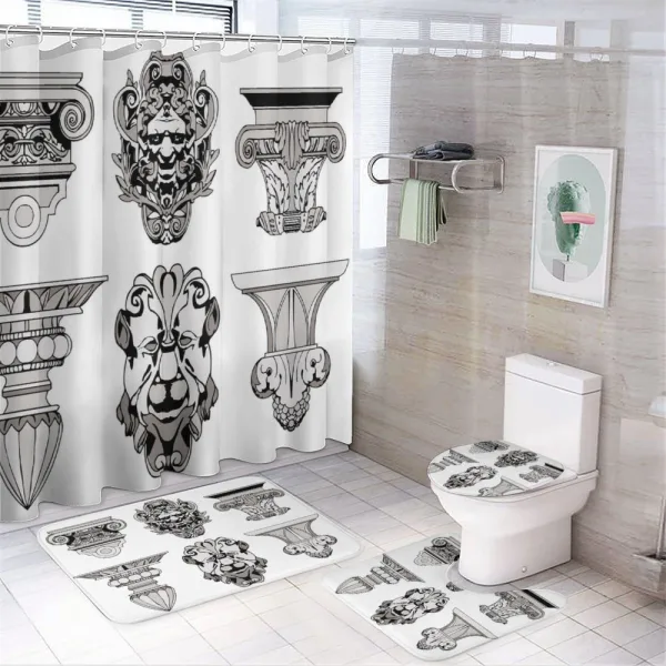 Roman Architecture on a shower curtain