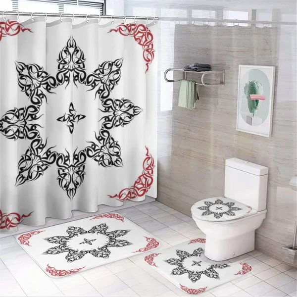 Tattoo Circular Vector on a shower curtain