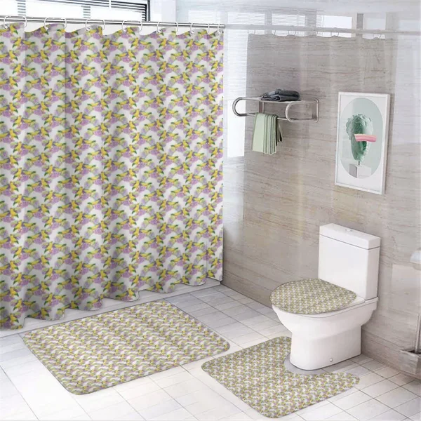 Watercolor Singing Birds on a shower curtain