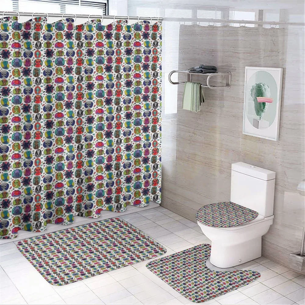Abstract Fictional Beings — 4-Piece Bathroom Set preview