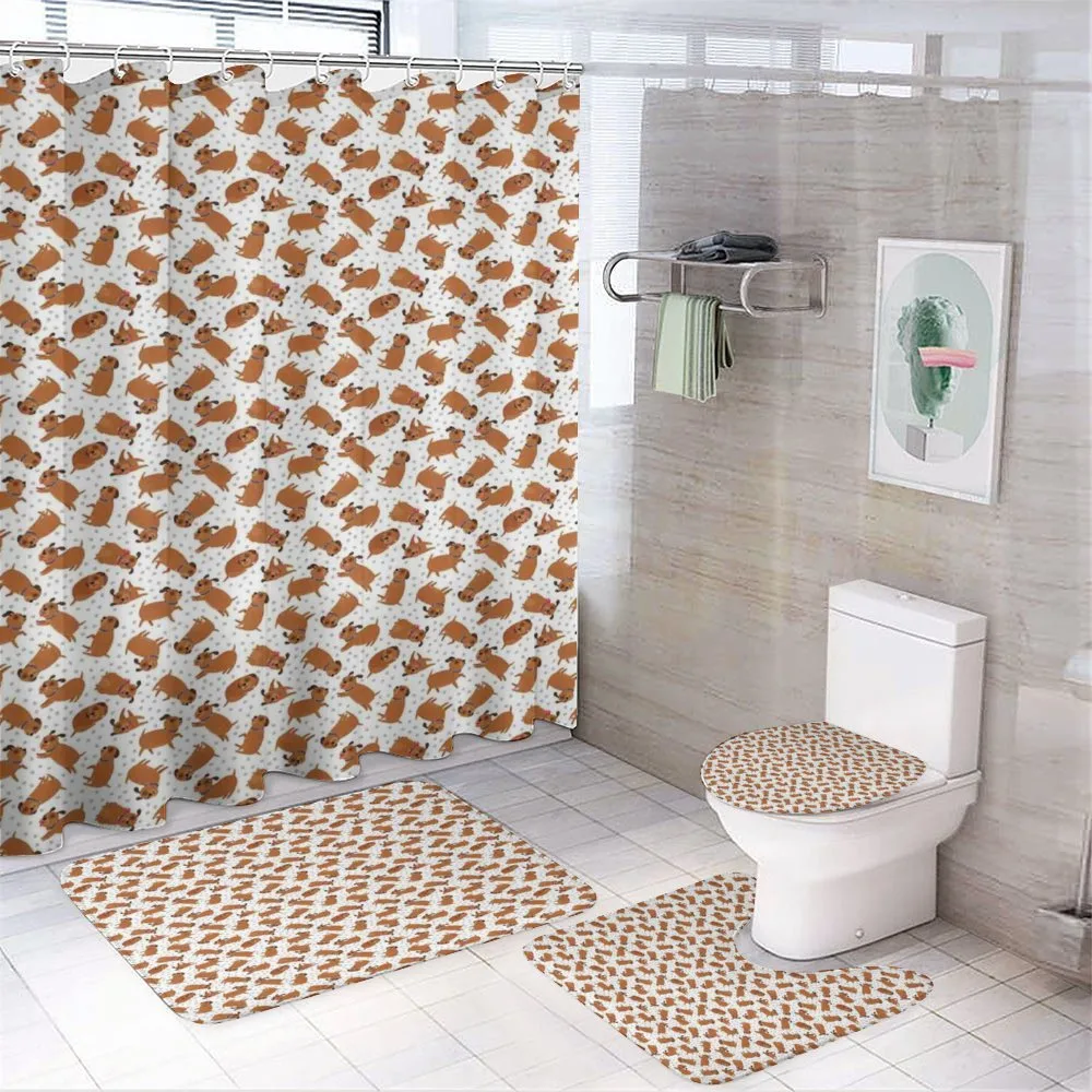 Animals and Paw Prints — 4-Piece Bathroom Set preview
