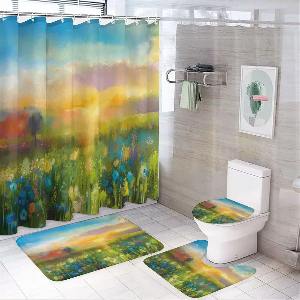 Dandelion Blooms in Meadow — 4-Piece Bathroom Set preview