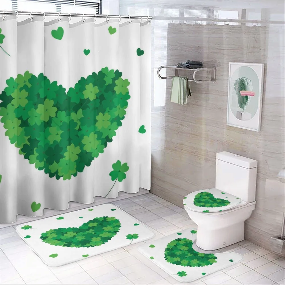 Shamrock Heart Nature Love — 4-Piece Bathroom Set preview