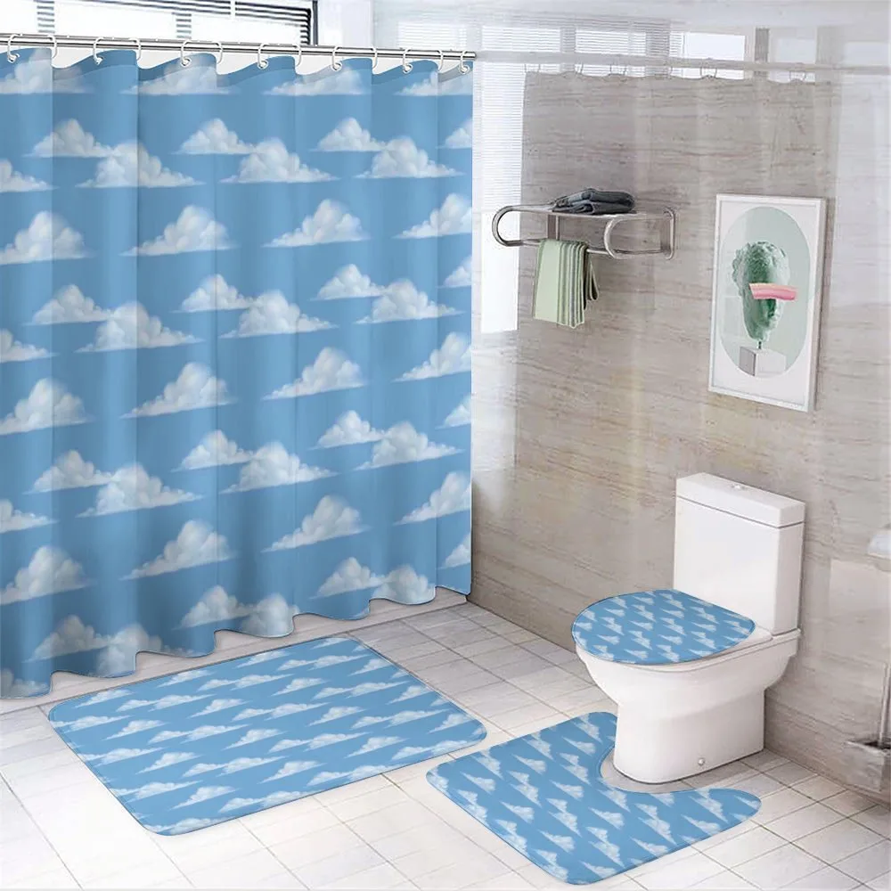 Big Puffy Balls Floating — 4-Piece Bathroom Set preview
